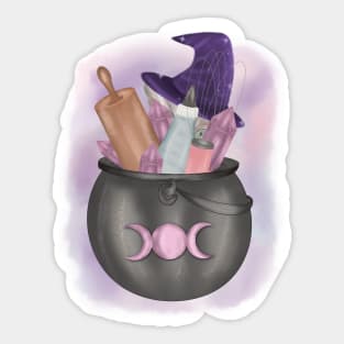 Kitchen Witch Cat Sticker